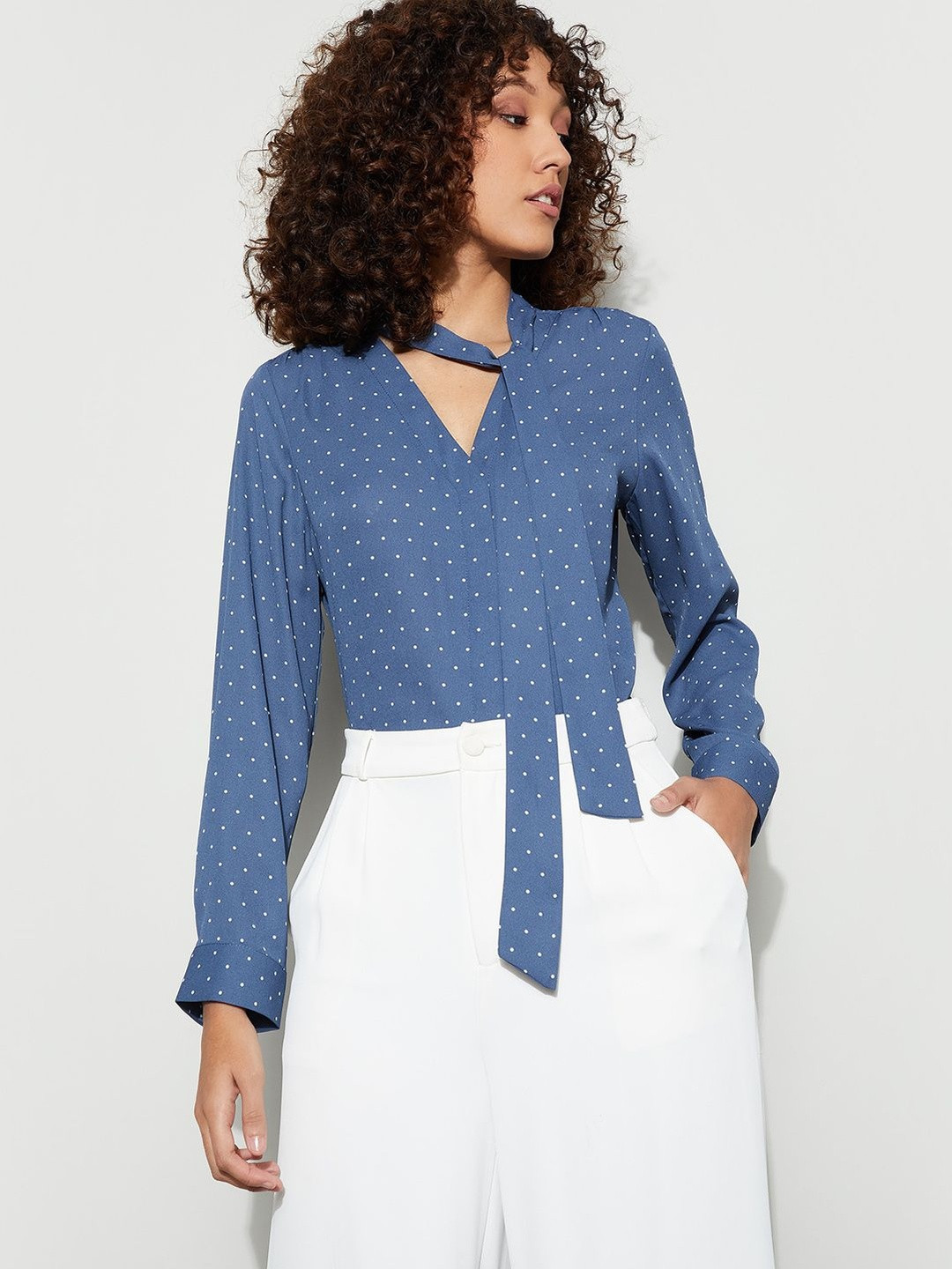 CODE by Lifestyle Polka Dot Print Top