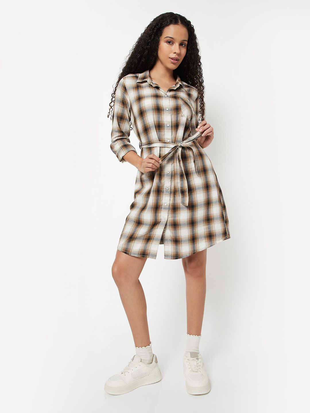 max Checked Shirt Dress