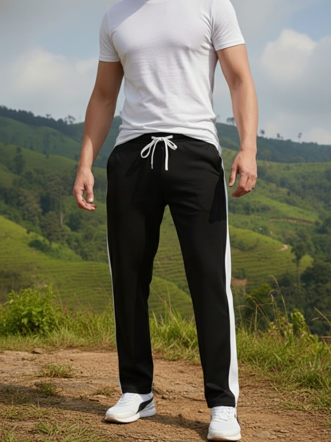 INDICLUB Men Mid Rise Trackpants