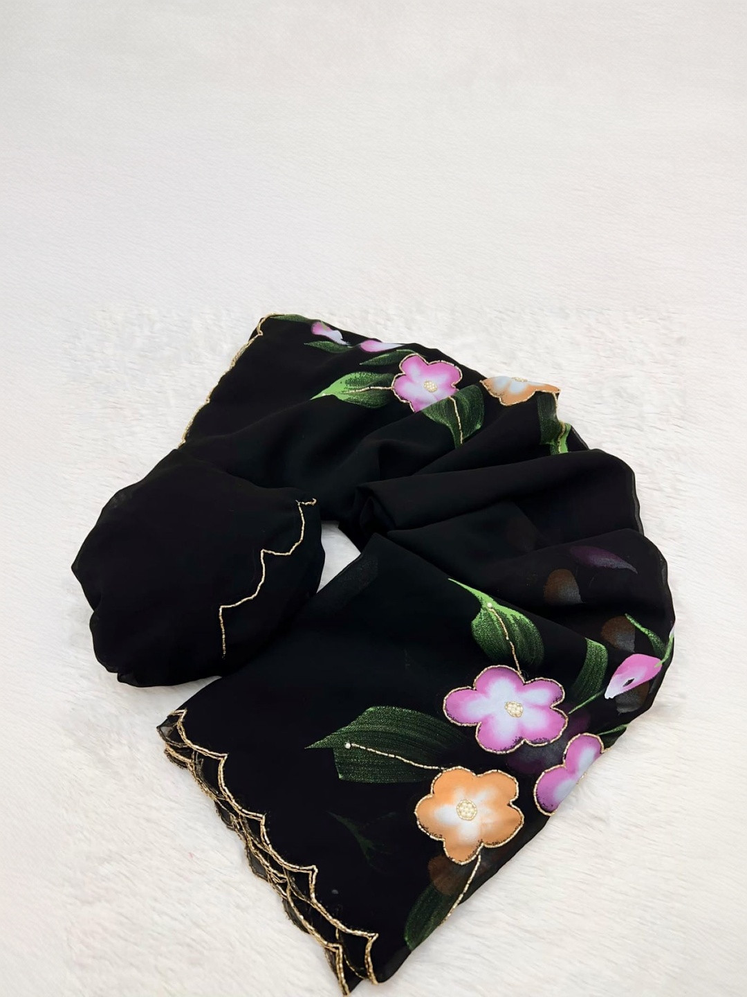 ARKIA Floral Pure Georgette Saree