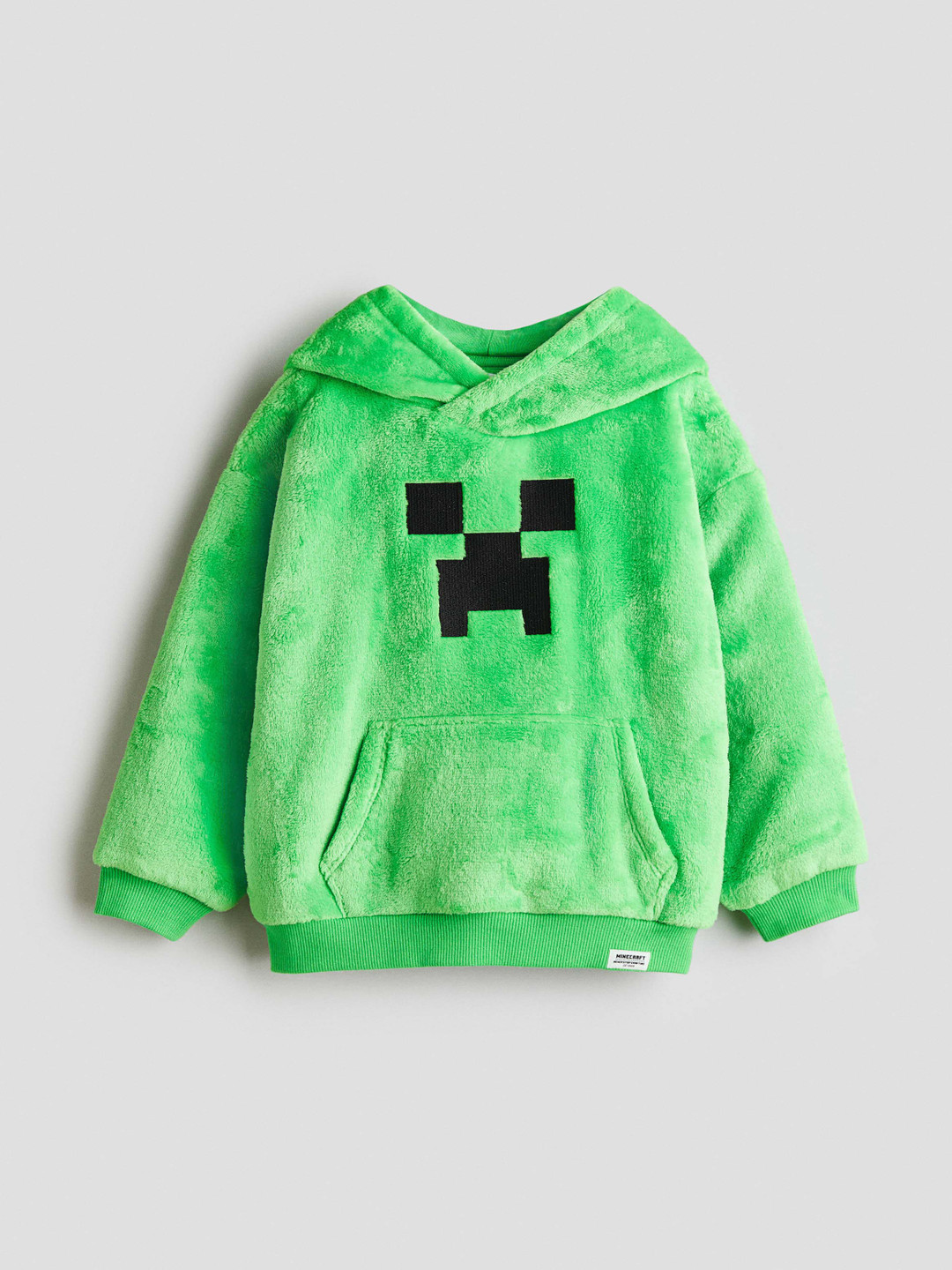 H&M Embroidered-Motif Pile Hoodie
