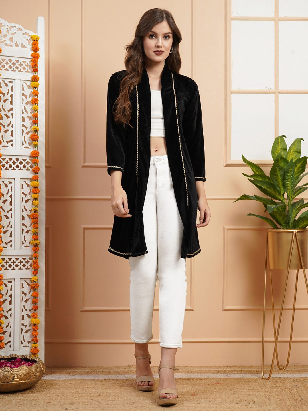 AD Fashion Women V-Neck Open Front Shrug