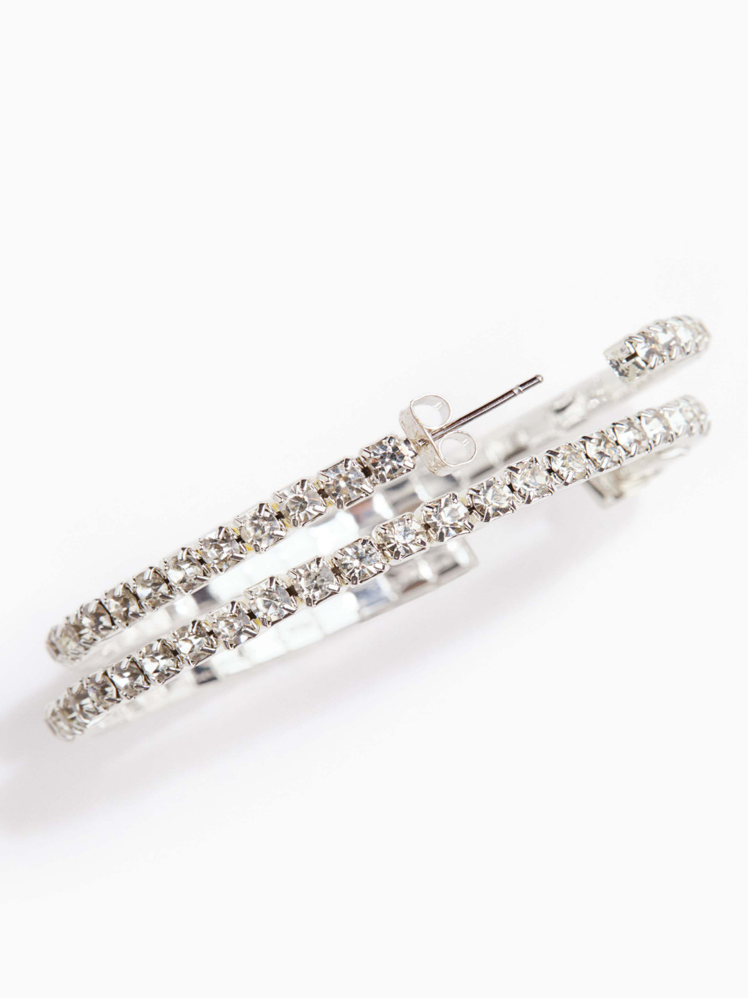 H&M Rhinestone Hoop Earrings