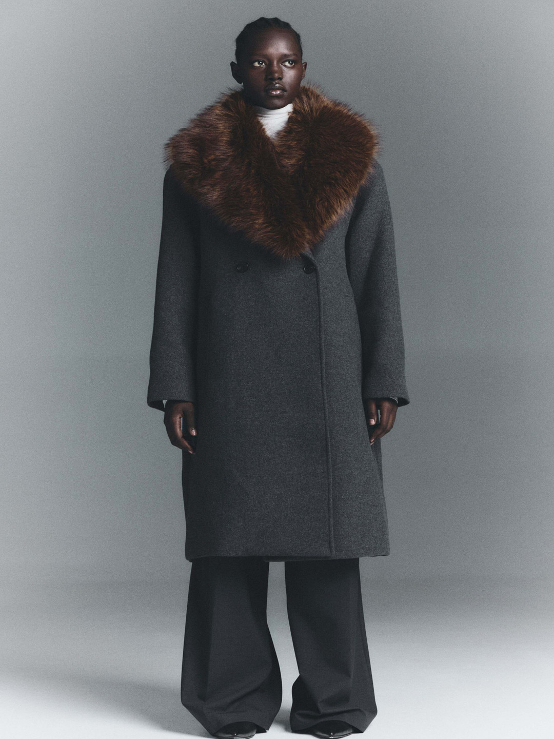 H&M Women Double-Breasted Coat