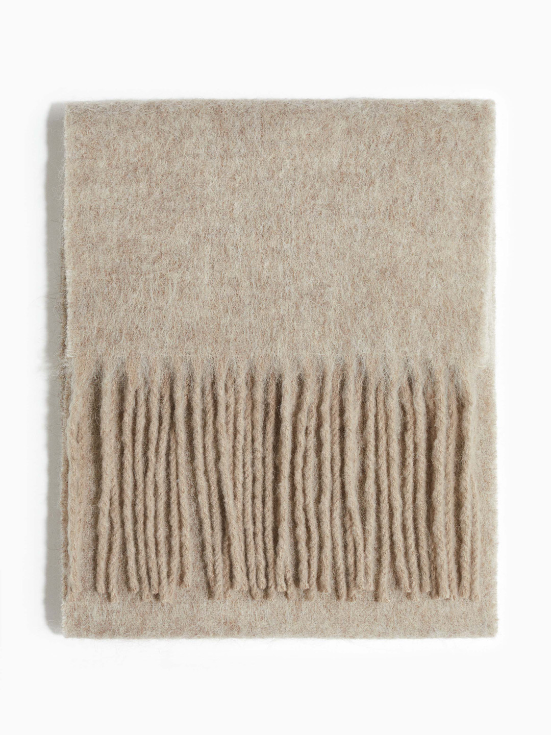 H&M Women Solid Scarf with Fringed Border