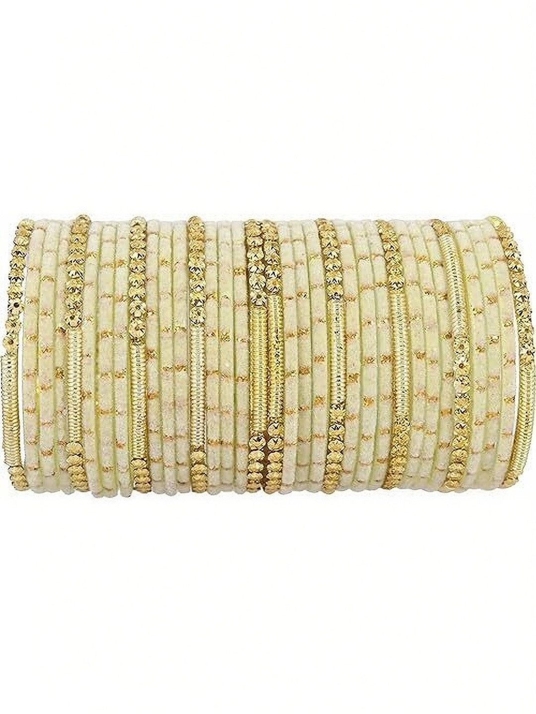 Only Offers Gold Glass Artificial Stones & Beads Bangle