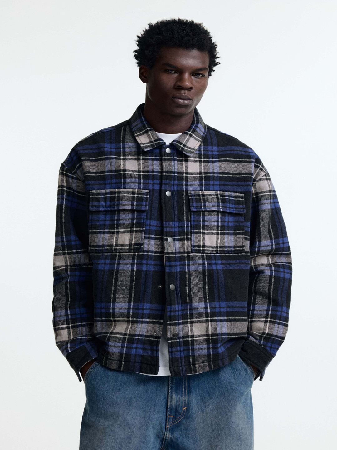 H&M Oversized Fit Flannel Overshirt