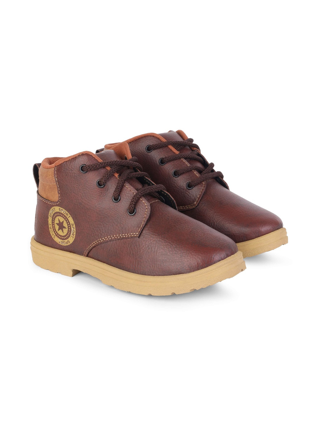 PENNEN Boys Textured Leather Sneakers