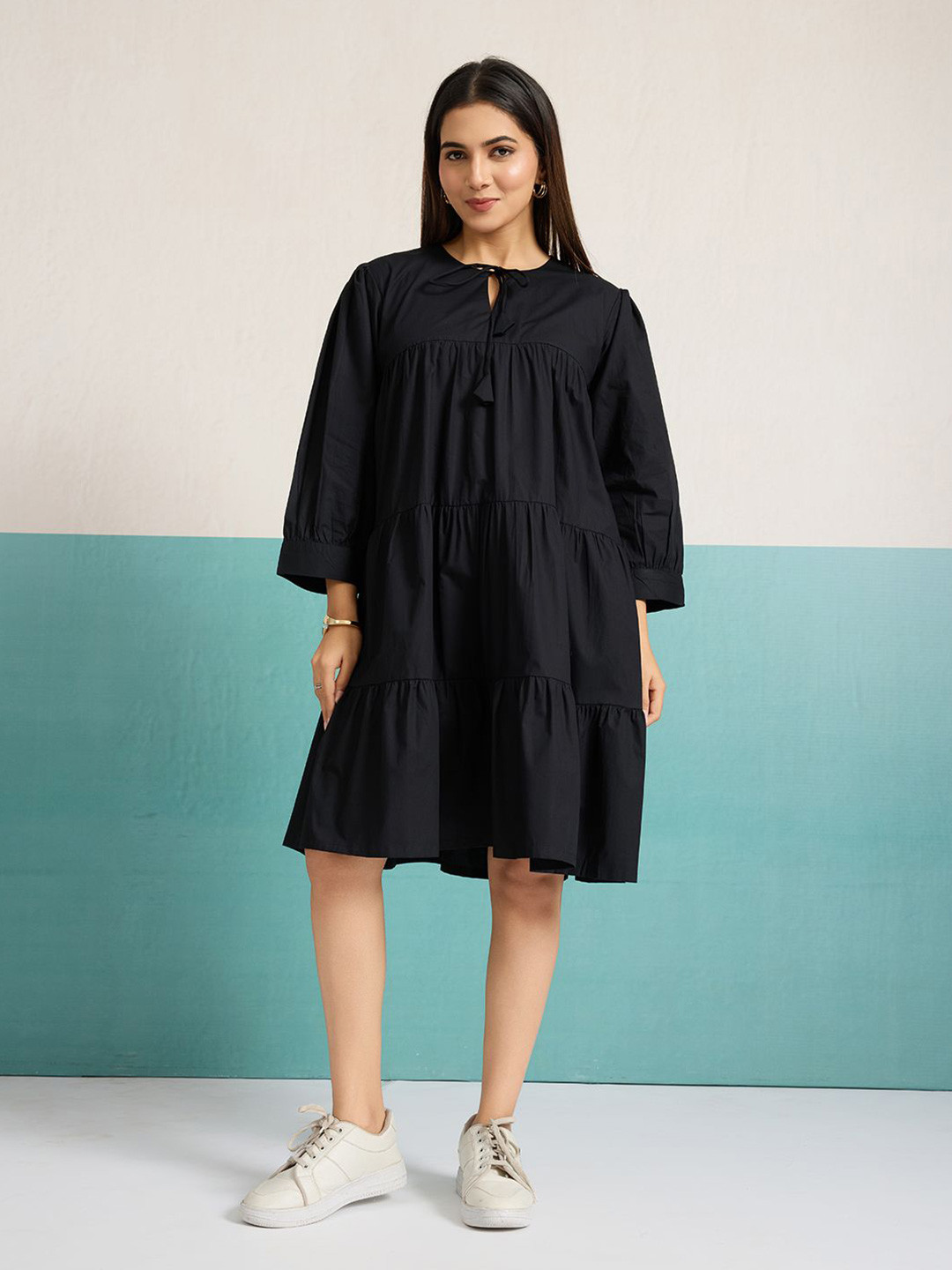 P D Silk Mills A-Line Dress