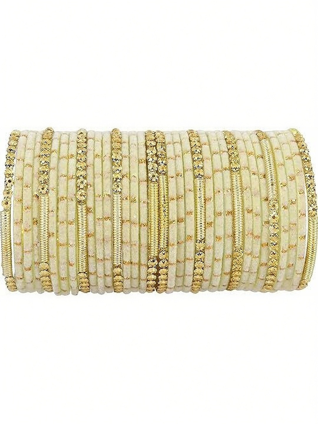 Only Offers Gold Glass Artificial Stones & Beads Bangle