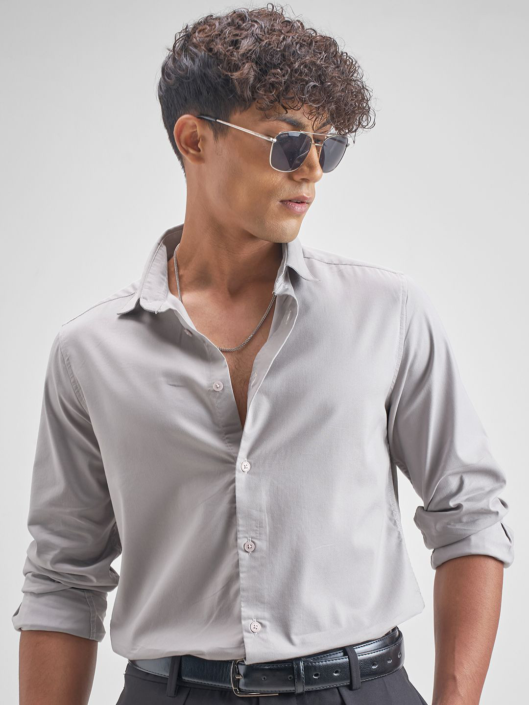 HIGHLANDER Men Slim Fit Casual Shirt