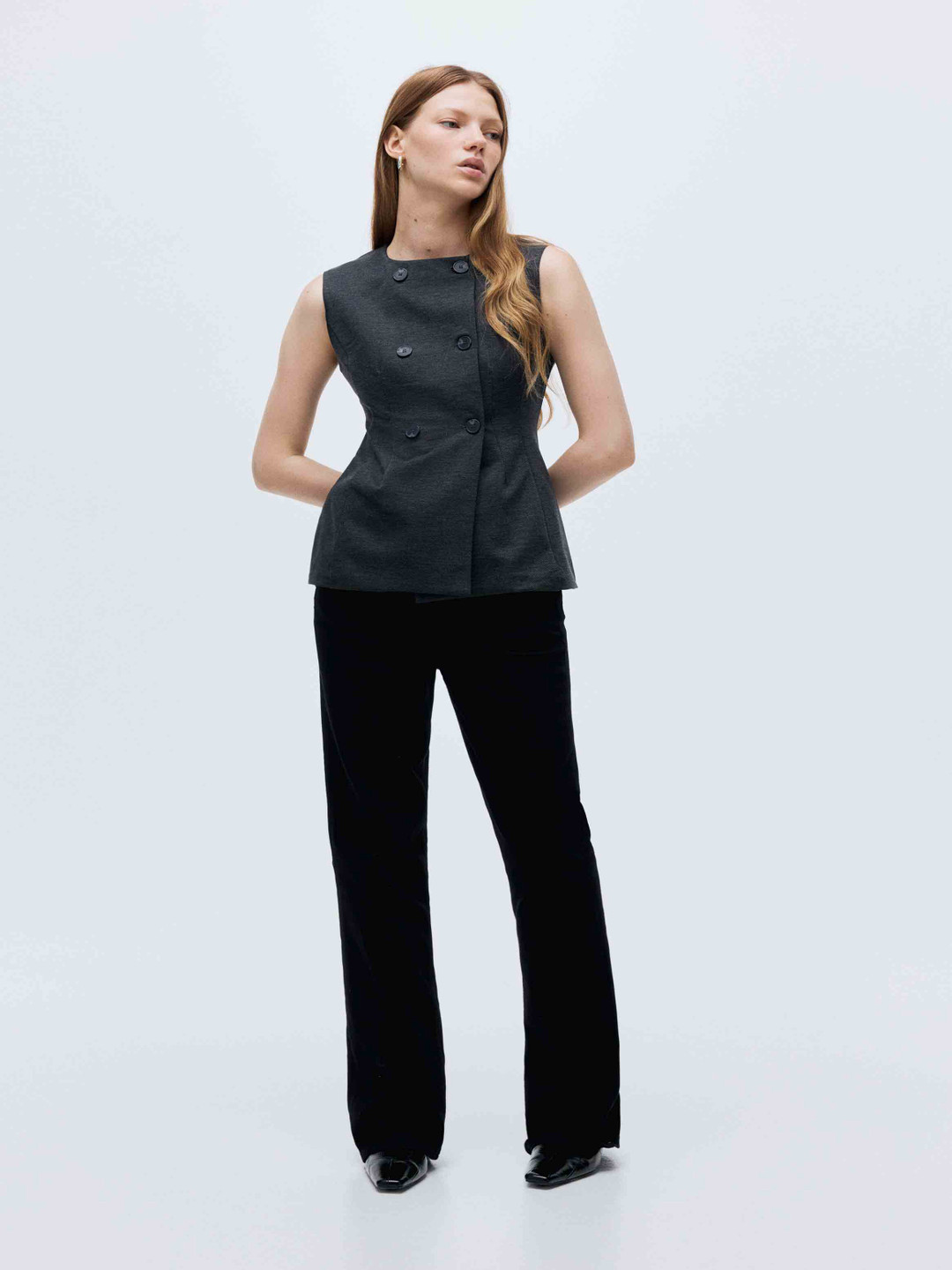 H&M Women Double-Breasted Waistcoat