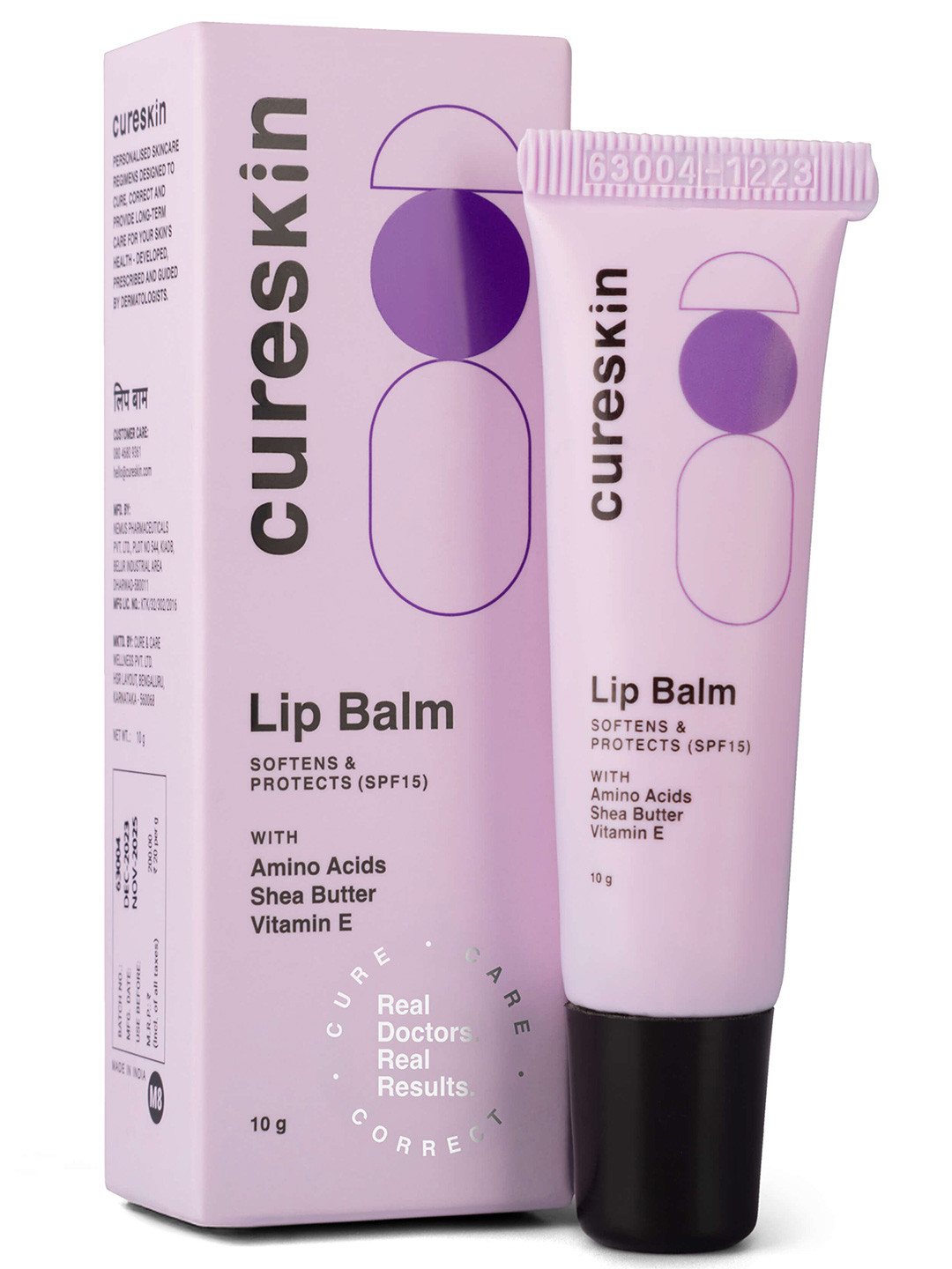 Cureskin Lip Balm With Amino Acids, Shea Butter & Vitamin E - 10g
