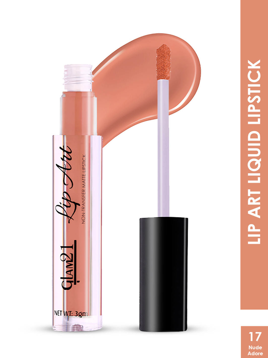 GLAM21 Lip Art Waterproof Non-Transfer Matte Liquid Lipstick 3 g - Nude Adore 17