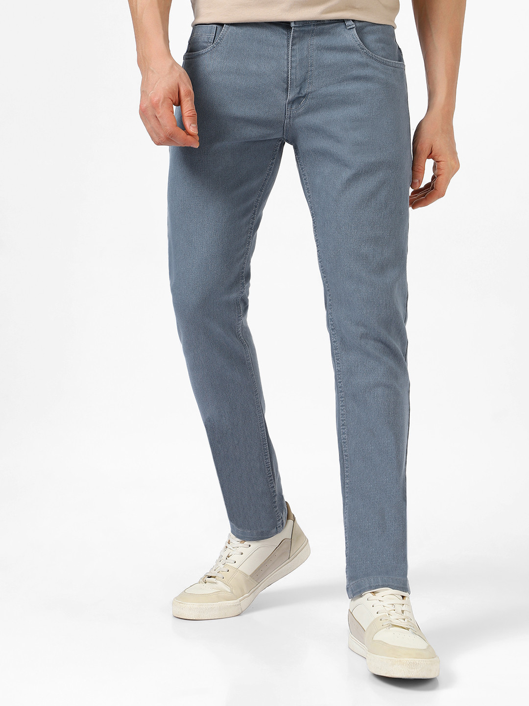 Urbano Fashion Men Grey Slim Fit Stretchable Jeans