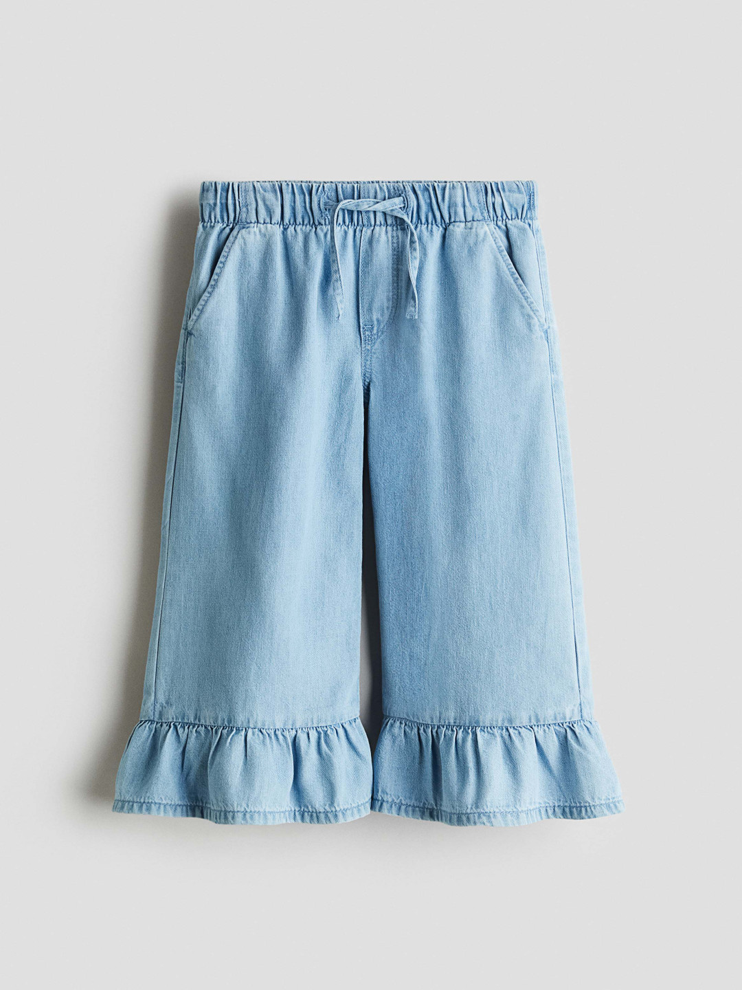 H&M Girls Cropped Denim-Look Trousers
