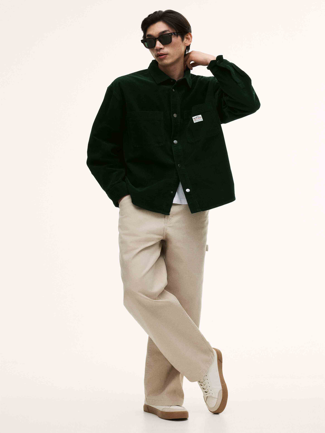 H&M Oversized Cotton Corduroy Shirt