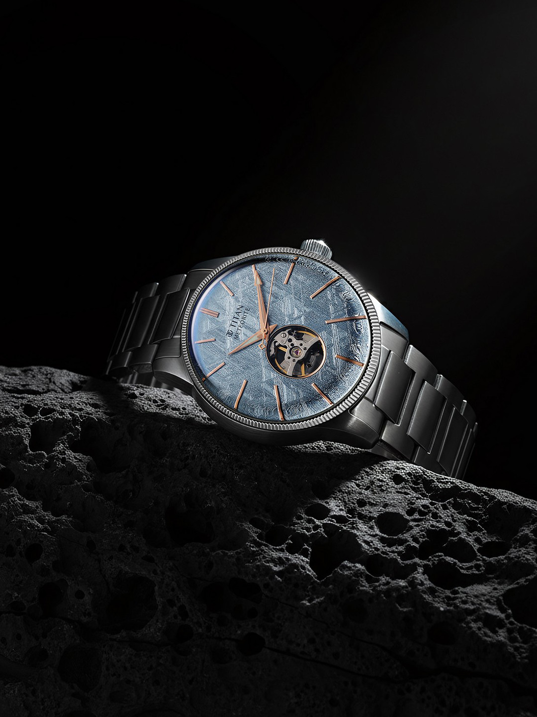 Titan Stellar Automatic Blue Shaped Dial Men's Watch - 90110SM01