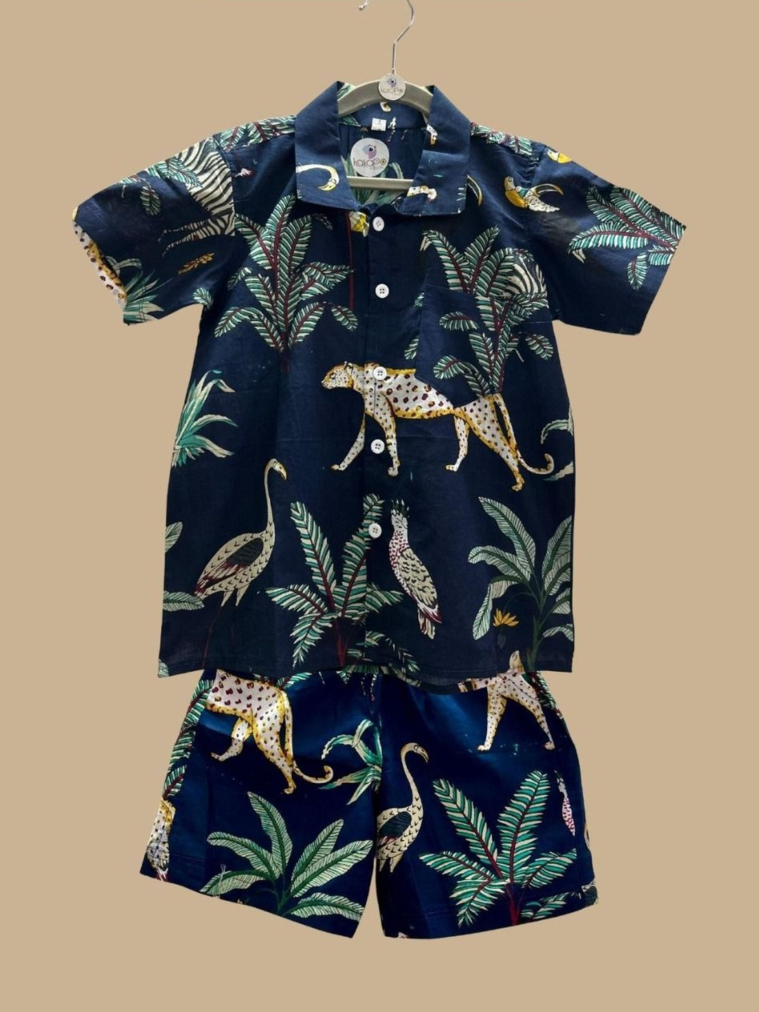 Kakapo Kids Boys Printed Shirt With Shorts