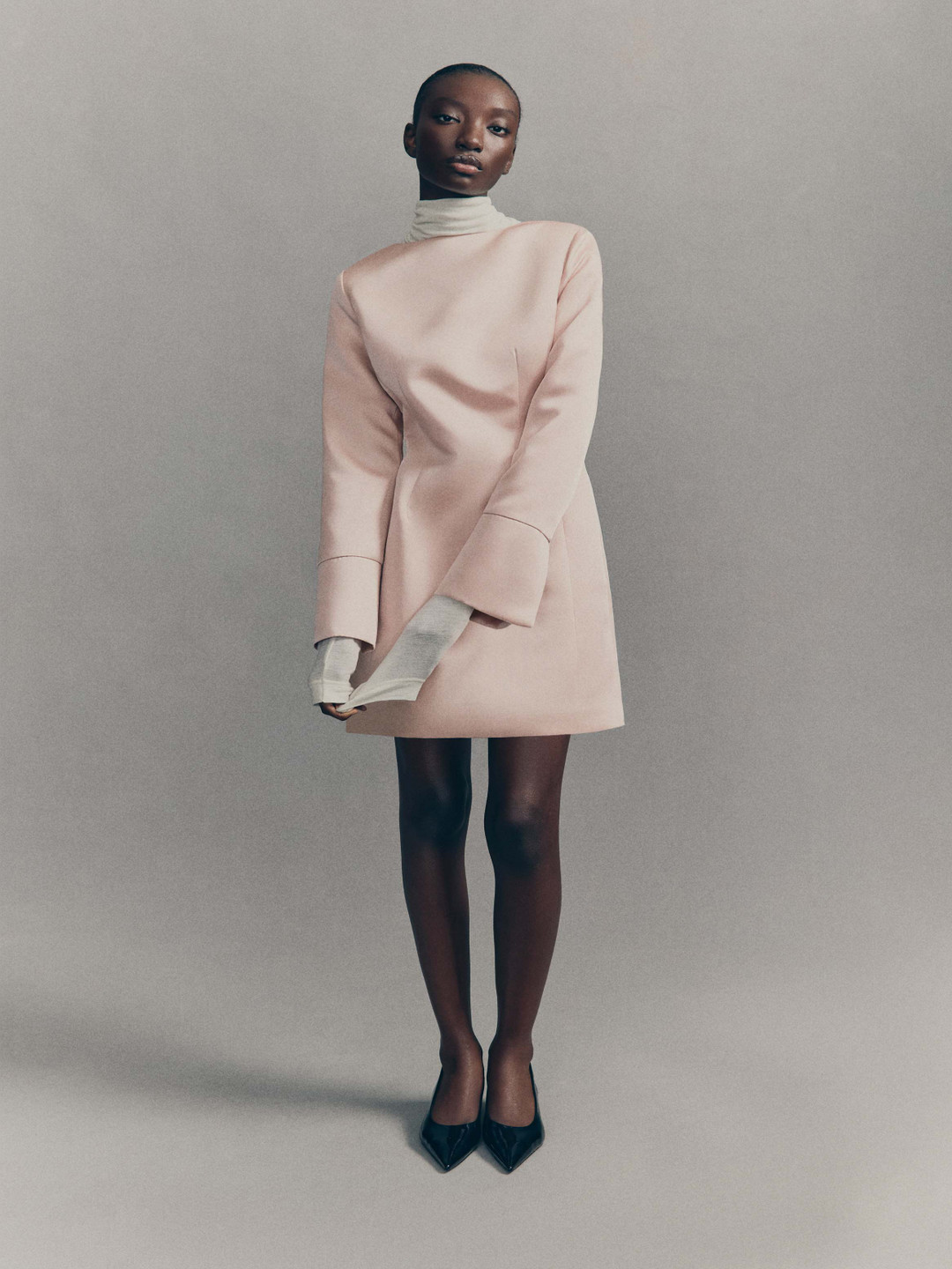 H&M Deep-Back Satin Dress