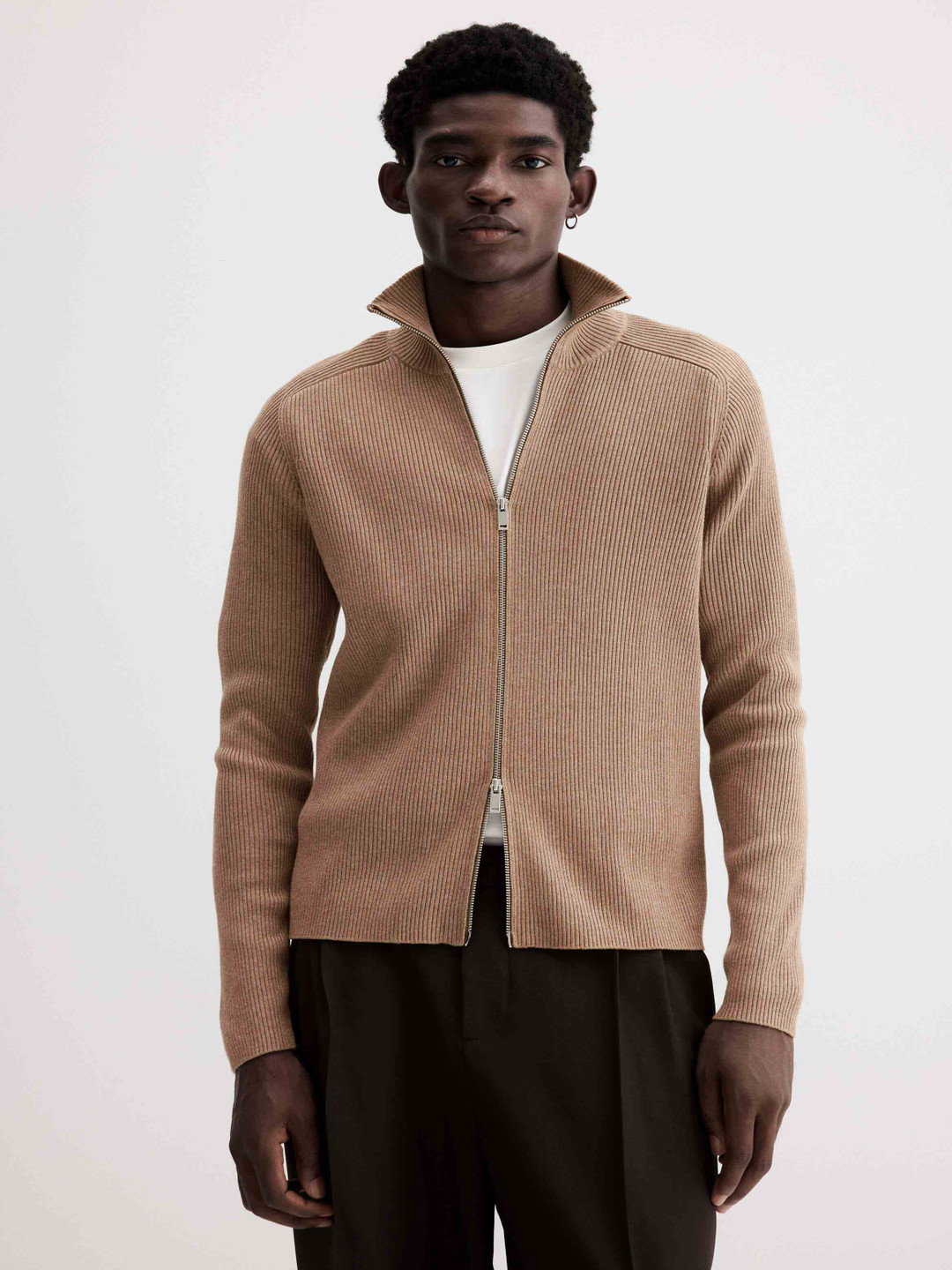 H&M Men Slim Fit Zip Through Cardigan