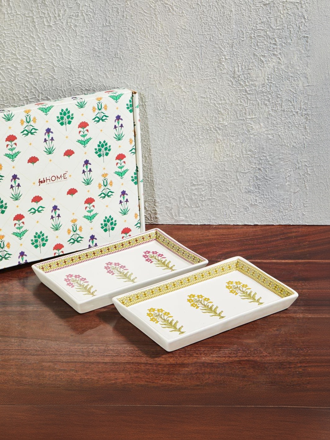Fabindia White 2025 Ceramic 2 Pieces Dishwasher and Microwave Safe Food Platter
