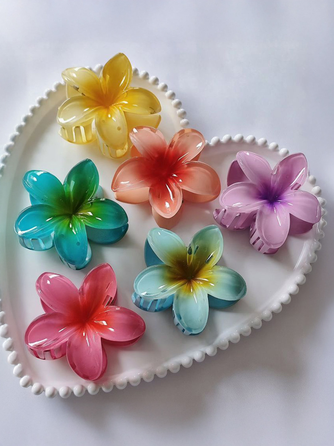 Elecsera Set of 6 Floral Hair Clutcher