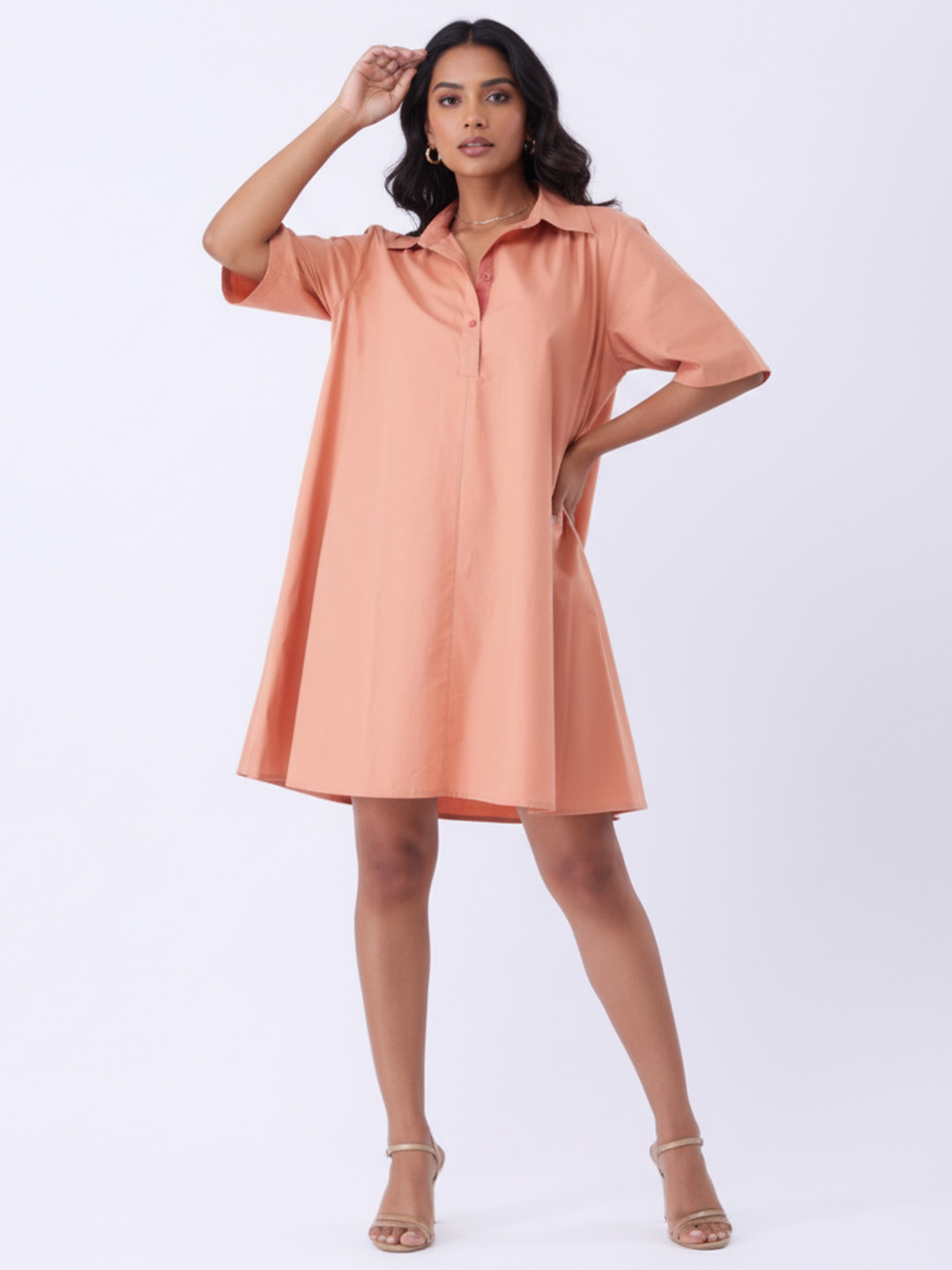 Qurvii Poplin Shirt Dress