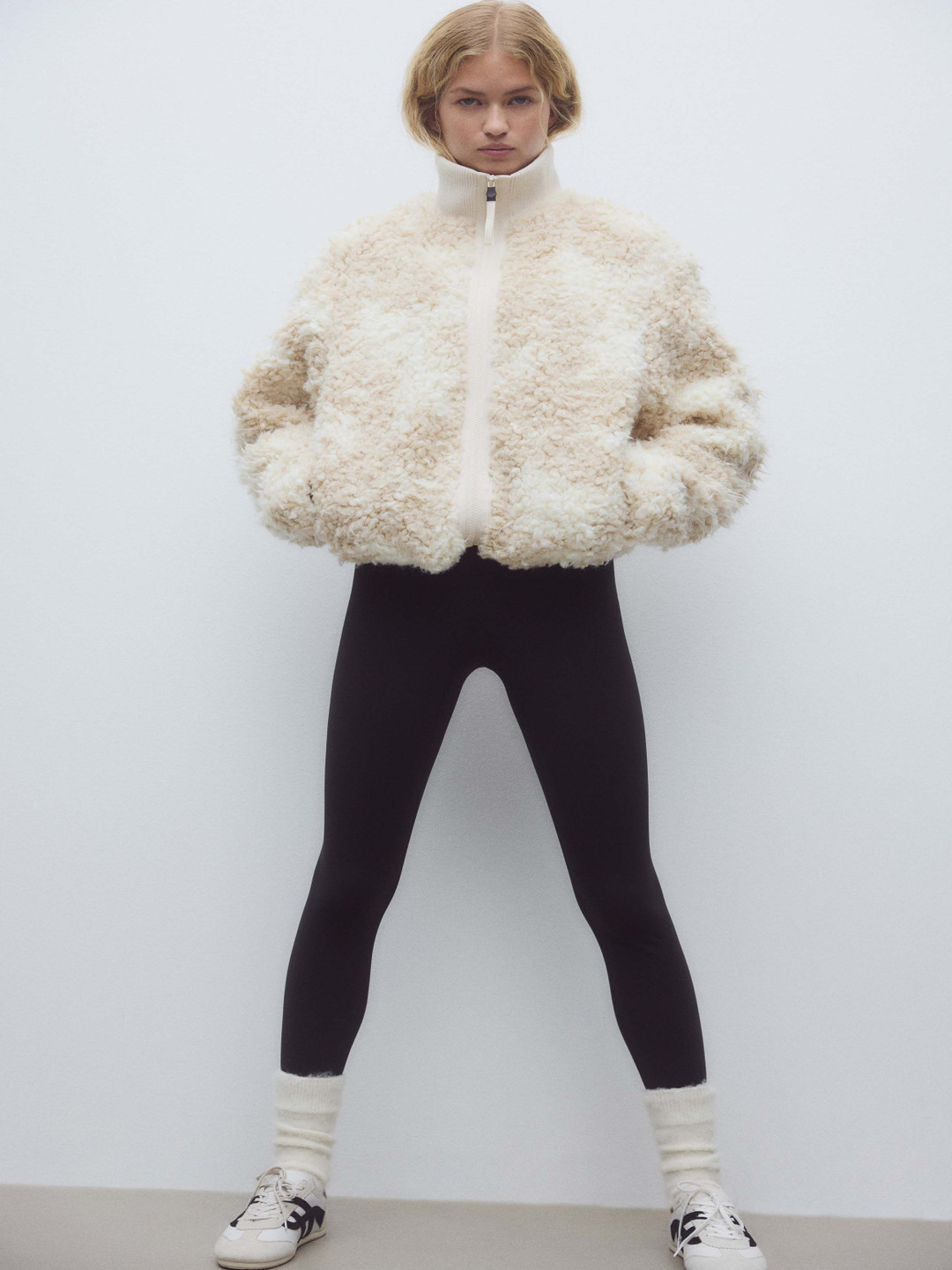 H&M Women Sports Fleece Leggings With Soft Move