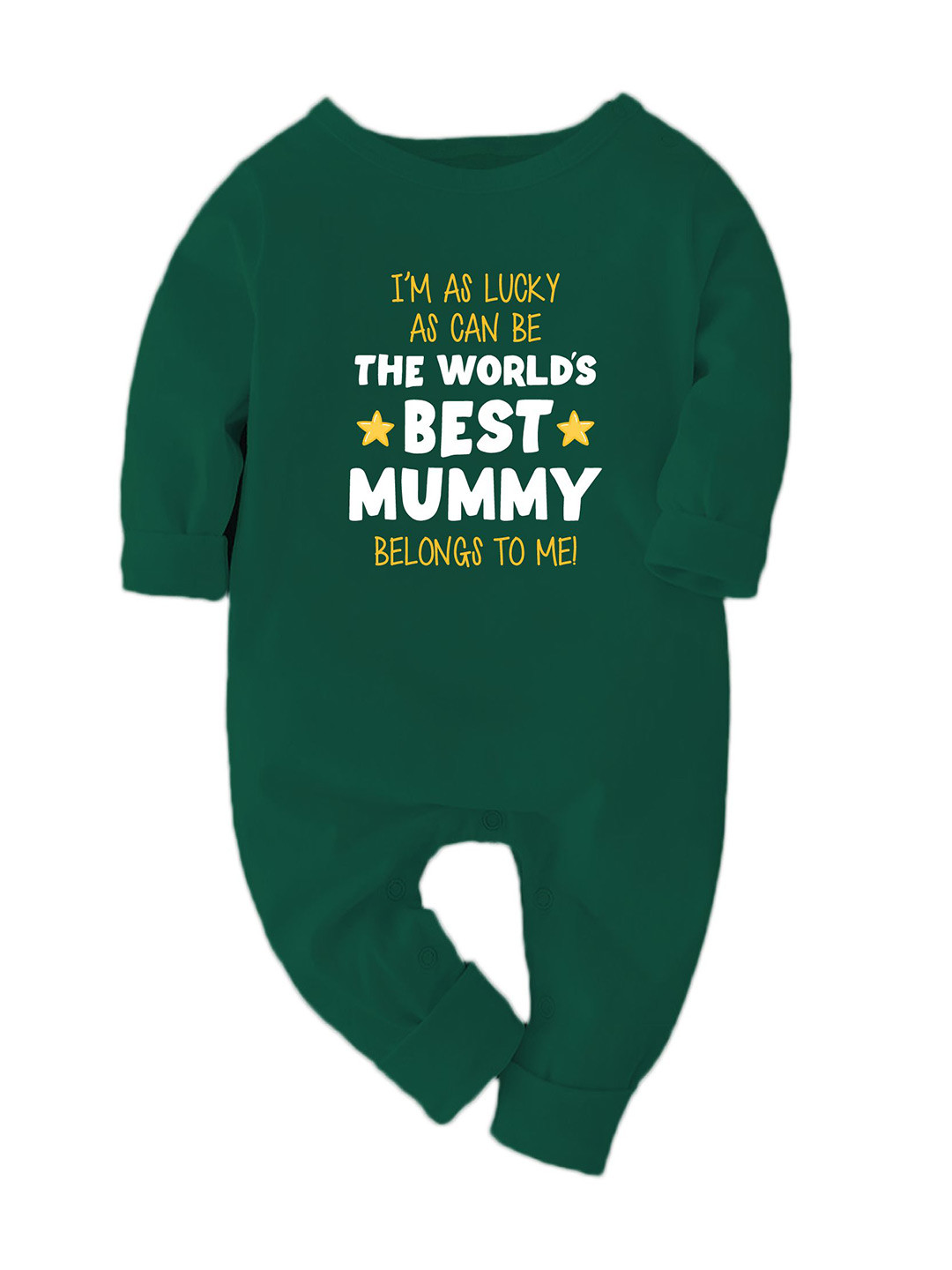 Zeezeezoo Kids The World's Best Mummy Printed Cotton Bodysuit