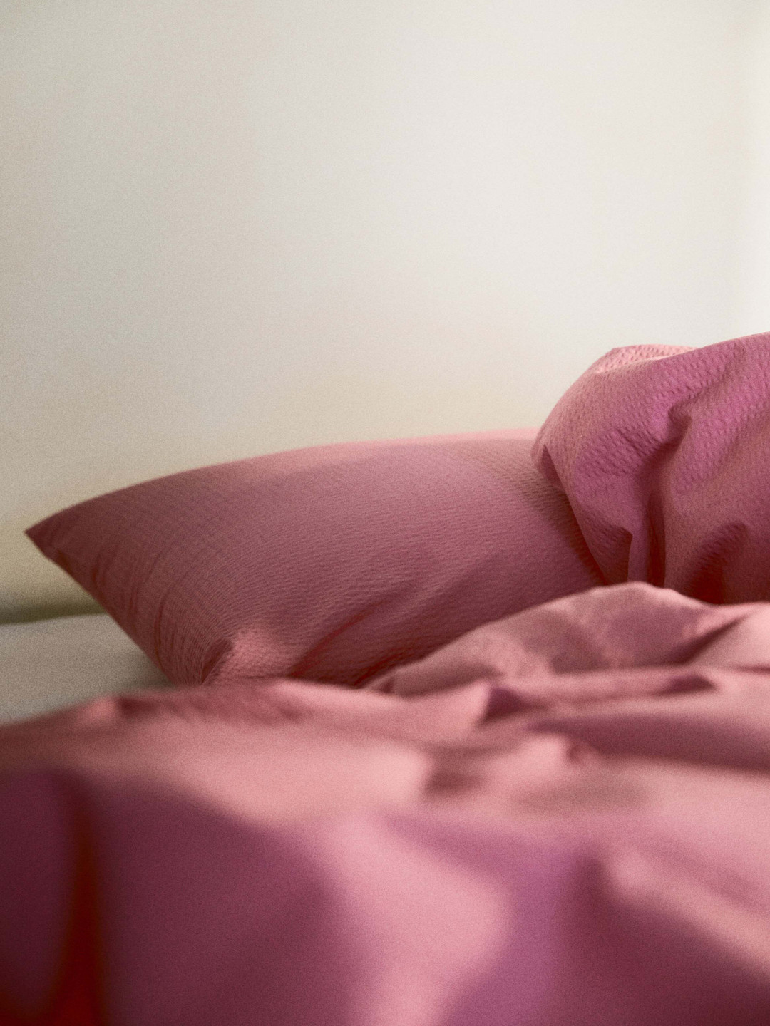 H&M Pink Seersucker Single Duvet Cover Set