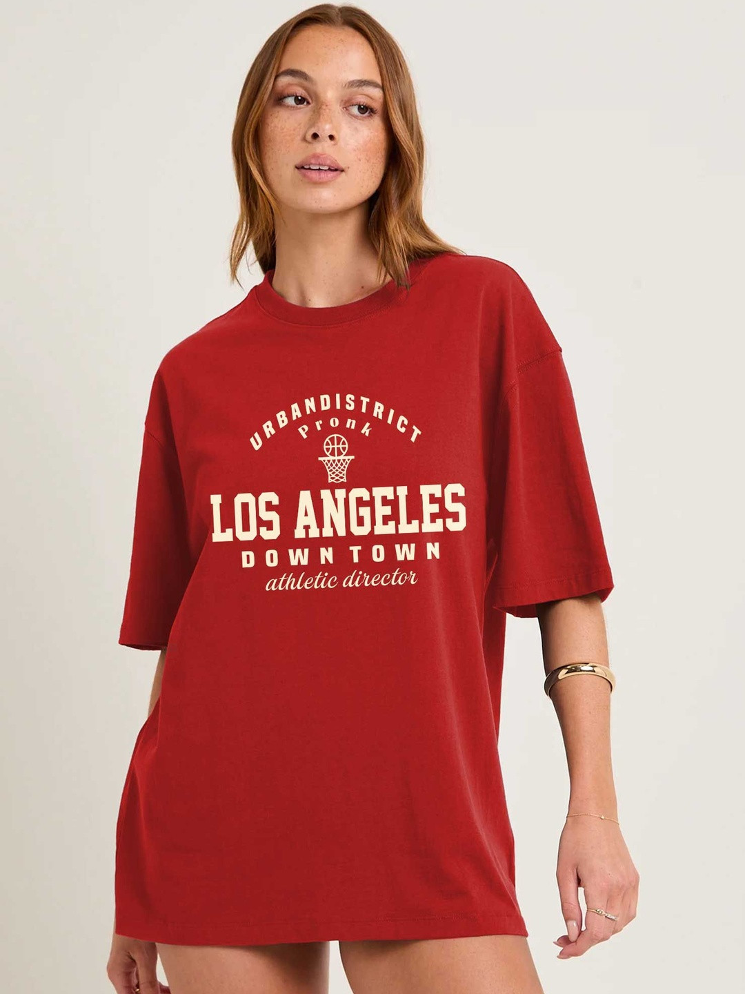 PRONK Women Typography Printed T-shirt