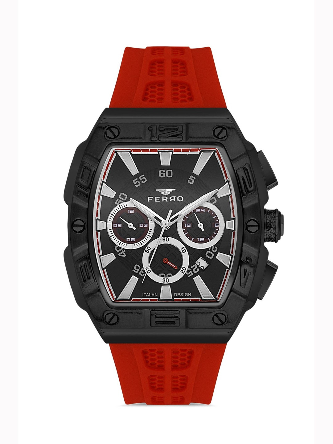 Ferro Men Brass Dial & Straps Analogue Watch FM11526D-ZK2