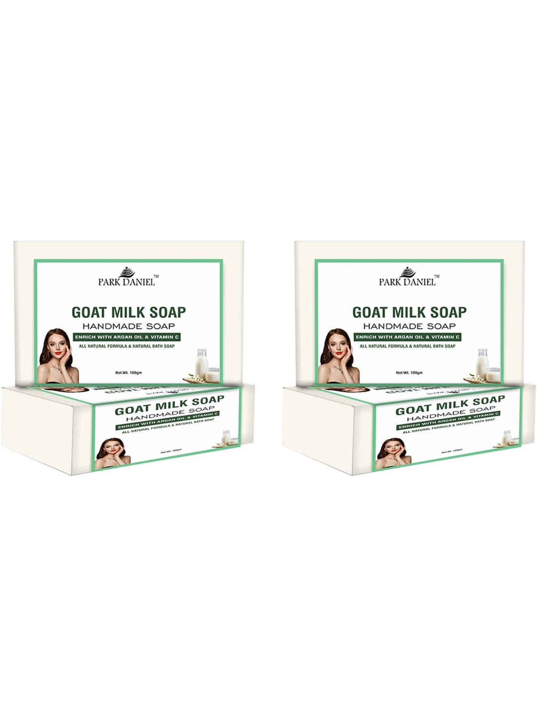 Park Daniel Set Of 2 Goat Milk Handmade Soap With Vitamin E - 100 g Each