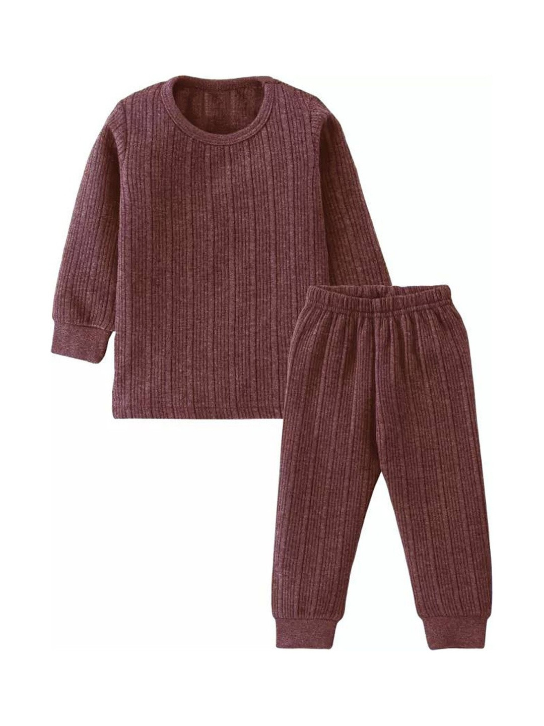 TINY HANDS Kids Striped Bottom And Top Thermal Set