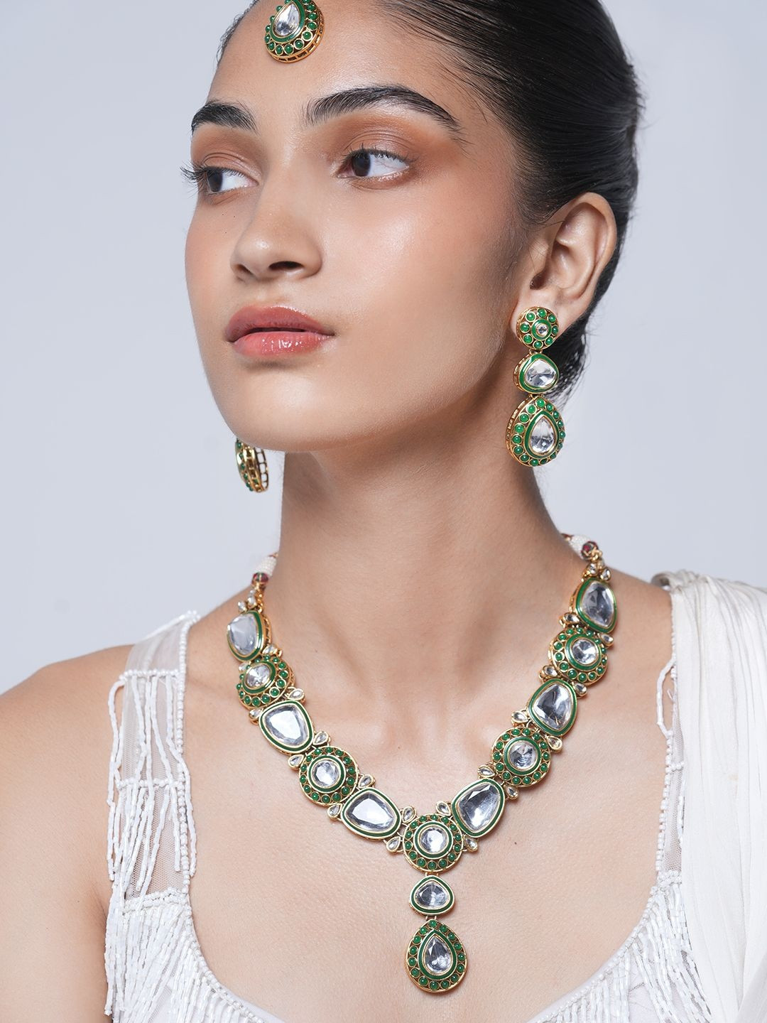 CAO Jewellery Brass Meenakari Necklace