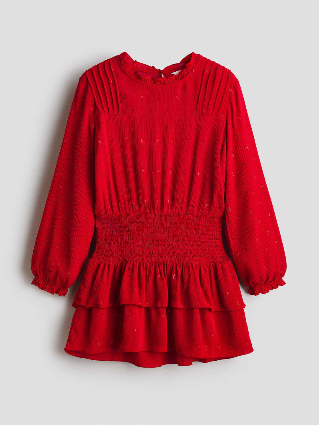 H&M Frill-Trimmed Smock-Detail Dress