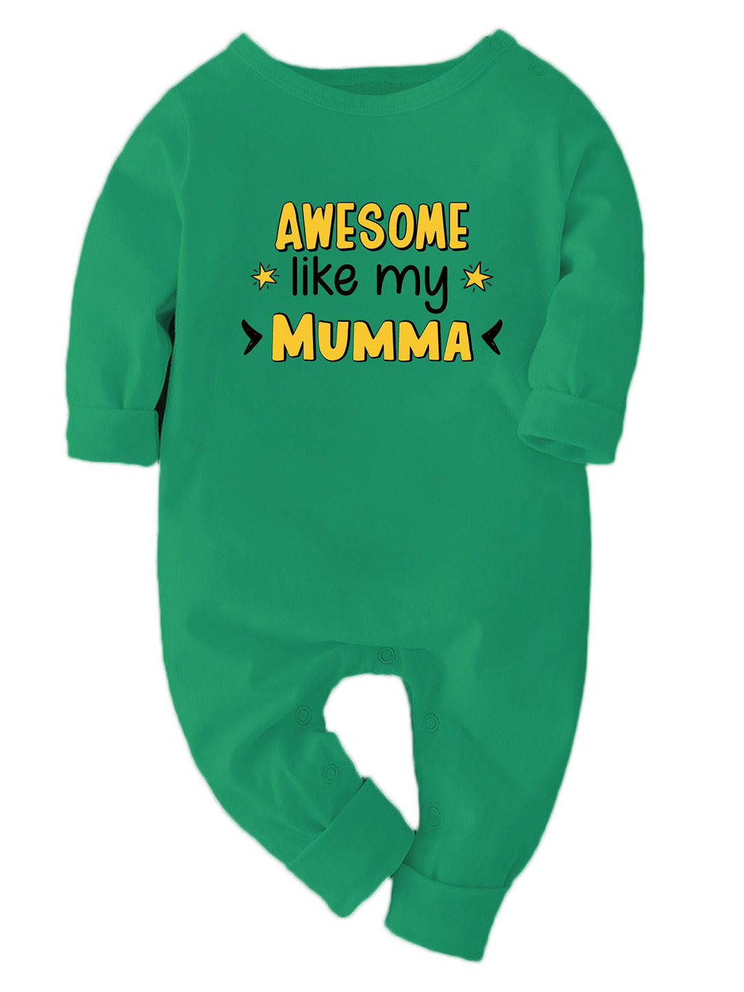 Zeezeezoo Kids Awesome Like My Mumma Printed Cotton Bodysuit