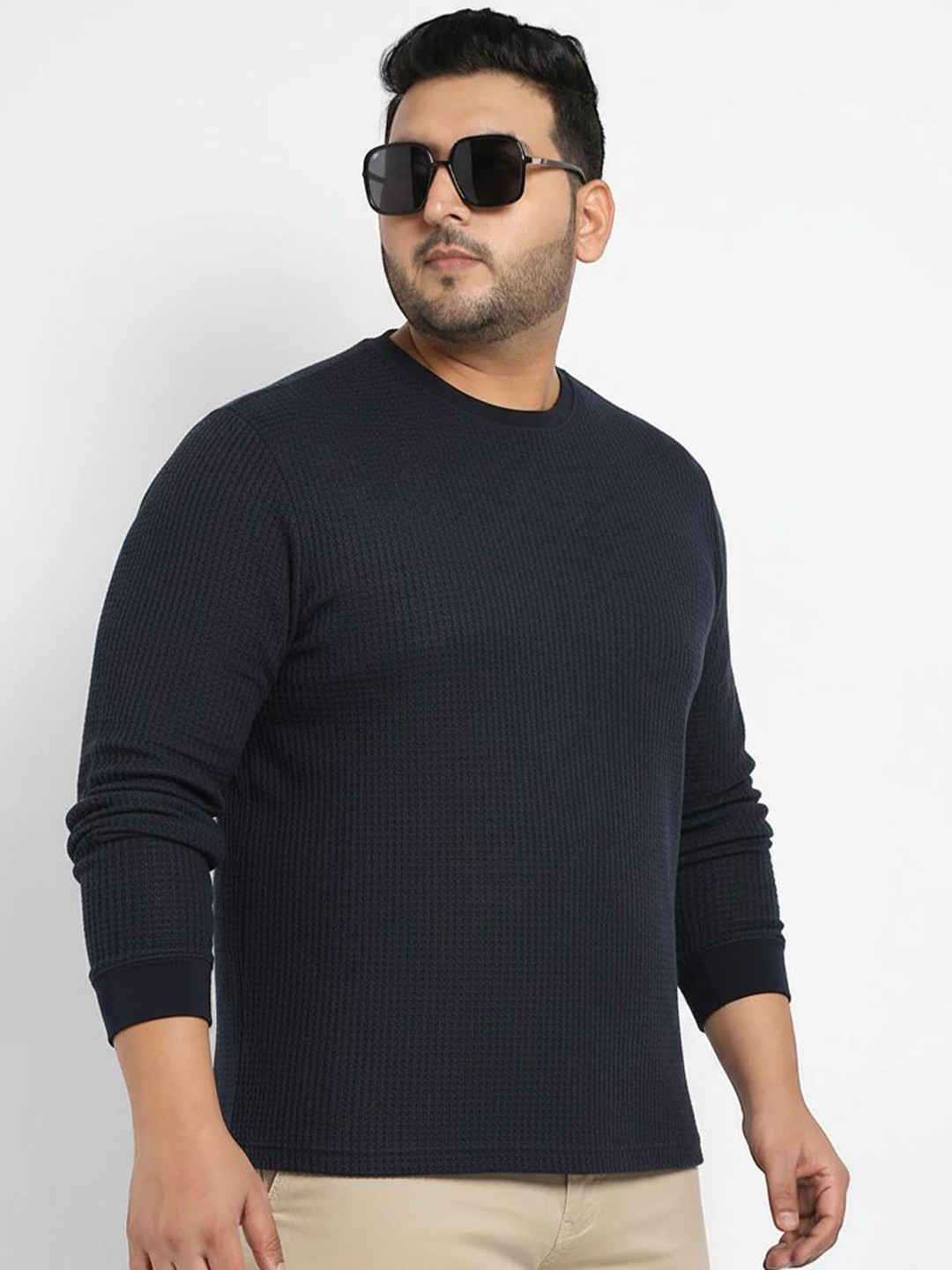 UNSTD Men Plus Size Solid Sweatshirt