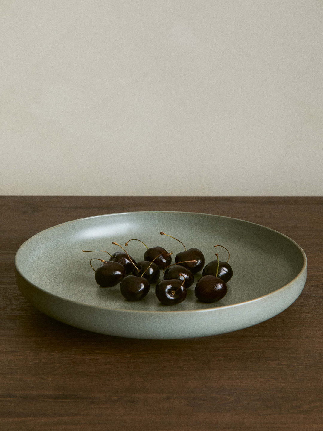 H&M Green Reactive-Glaze Stoneware Serving Bowl