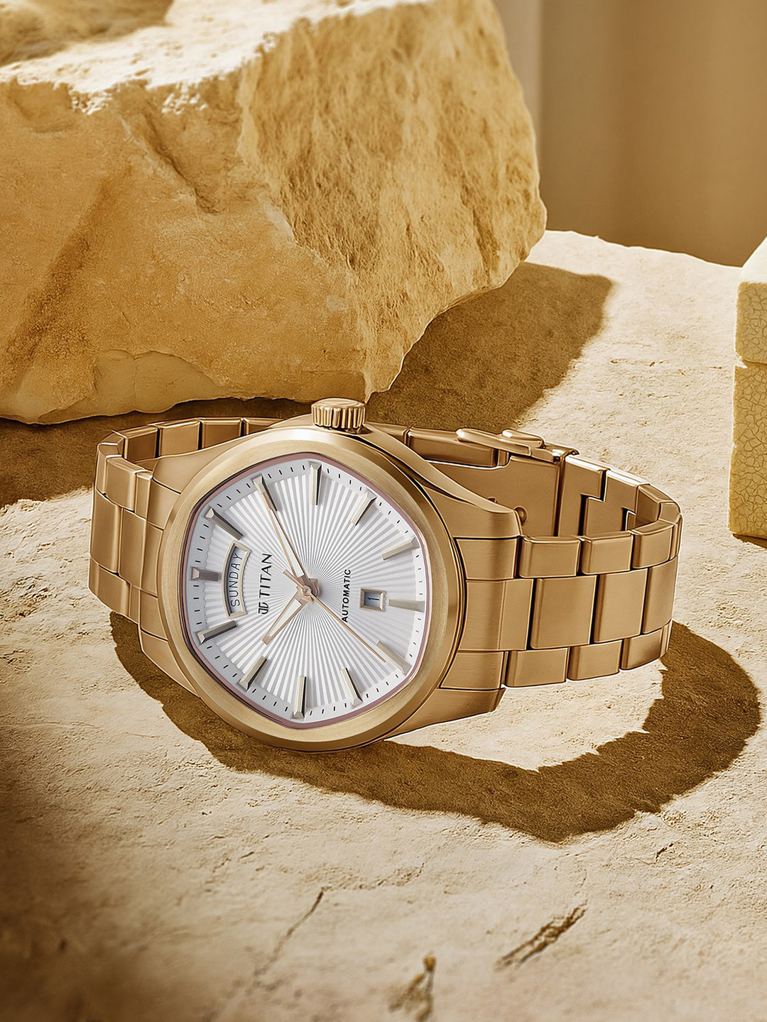 Titan Men Dial Bracelet Style Straps Analogue Automatic Watch 90209WM01