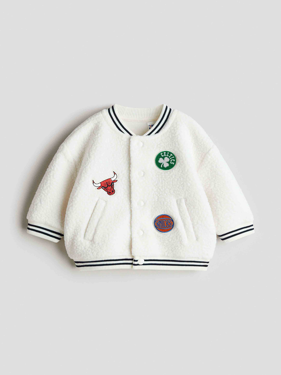 H&M Patch-Detail Baseball Jacket