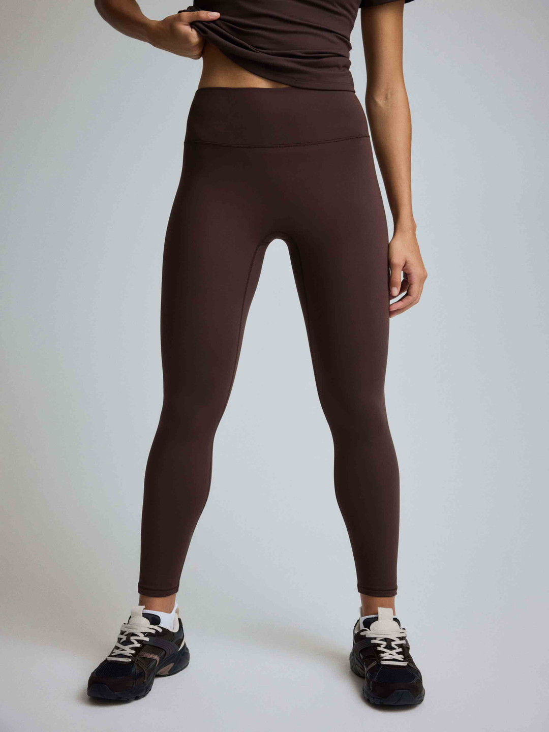 H&M Women Solid Sports Fleece Slip-On Leggings With Soft Move