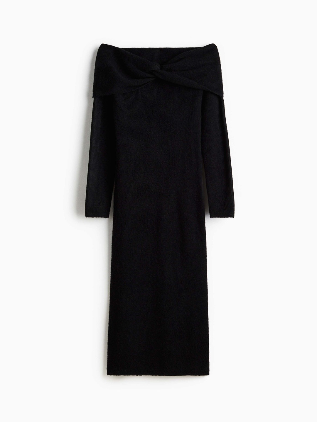 H&M Fine-Knit Off-The-Shoulder Dress