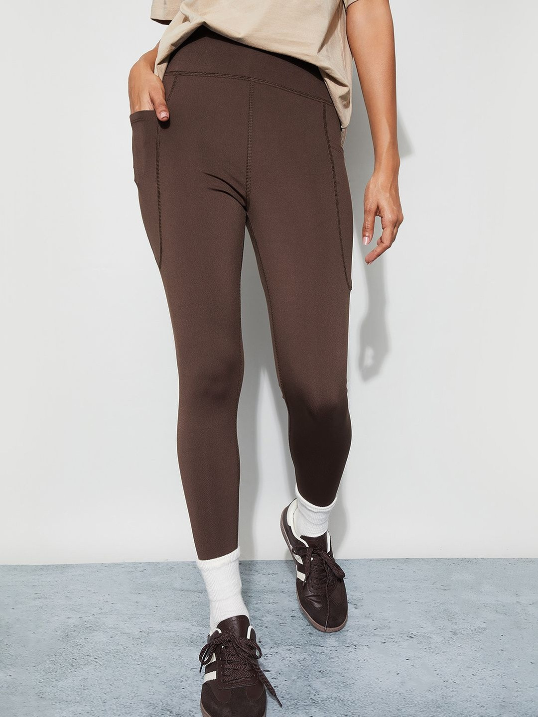 Kappa Women Solid High-Rise Tights