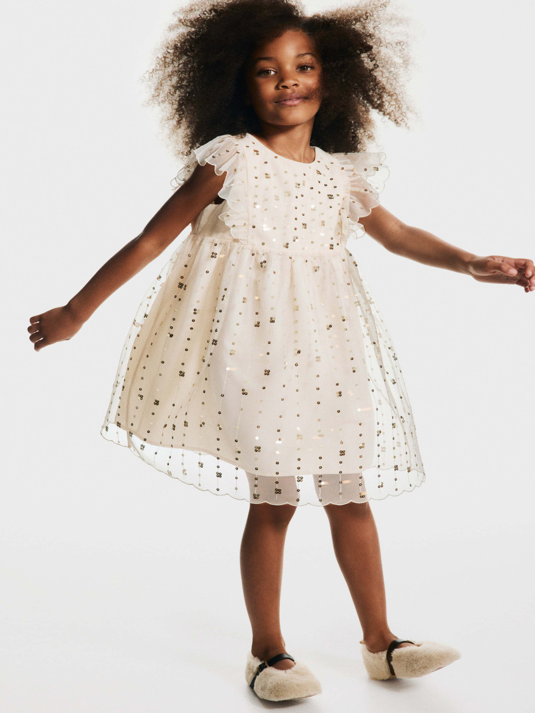 H&M Sequined Tulle Dress
