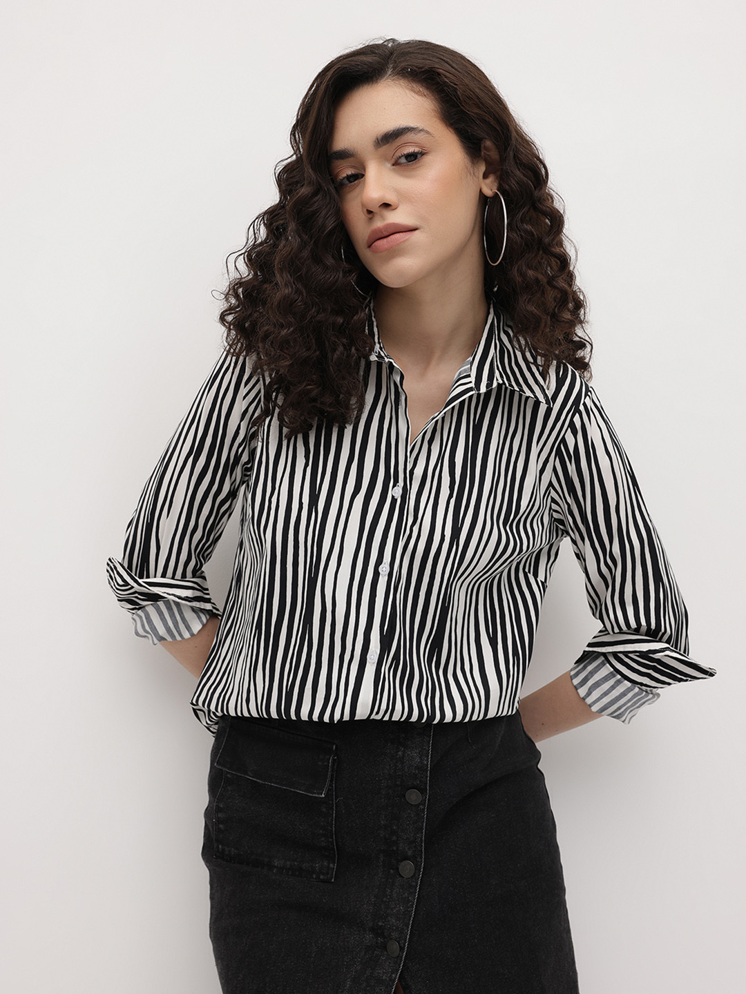 The Roadster Life Co. Striped Pure Cotton Casual Shirt