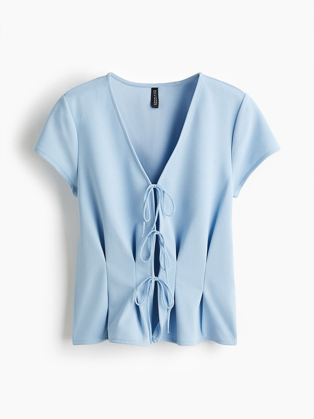 H&M V-Neck Tie-Ups Detail Top