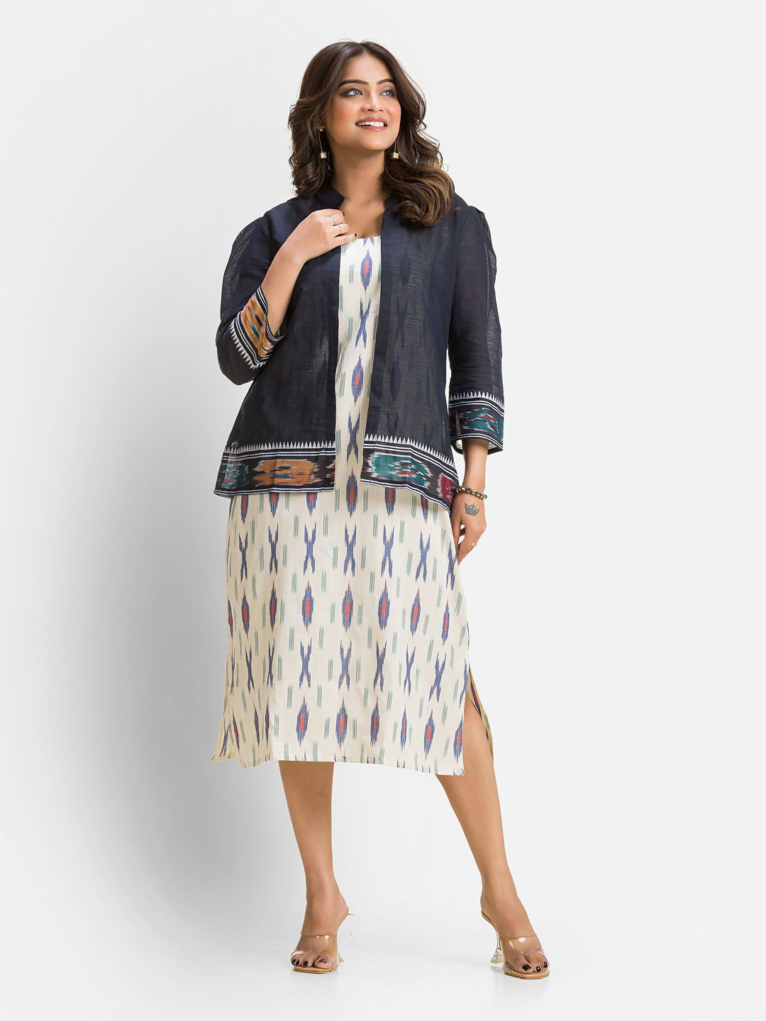 Crazy Needle Print Dress