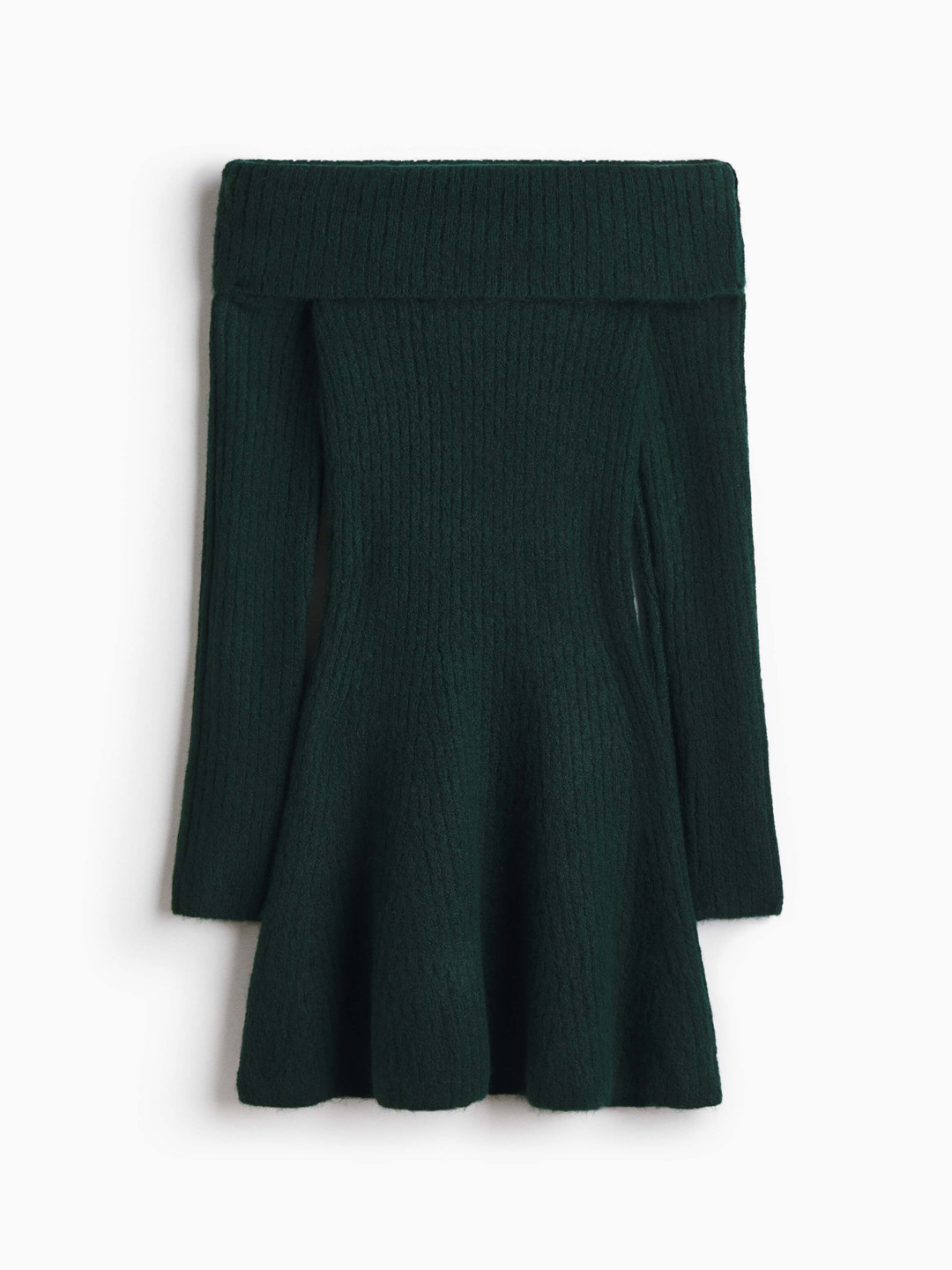 H&M Rib-Knit Off-The-Shoulder Dress